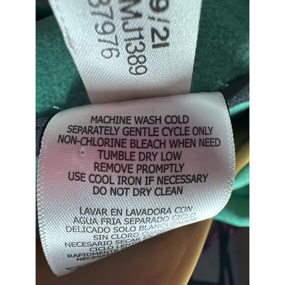 Reebok Hoodie Tech Fleece Pullover Size M Green Long Sleeve Front Pocket - Picture 6 of 6